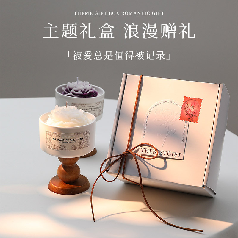 ツバキの花香薫ろうそく礼箱結婚お土産高級誕生日プレゼント大豆ワックス香薫雰囲気感置物|undefined