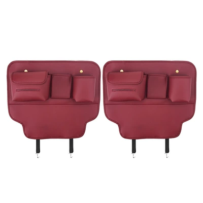 Seat Rear Anti-Kick Pad, Seat: Chair back anti-kick pad - volcano-red-car-logo-remarks-one-pair