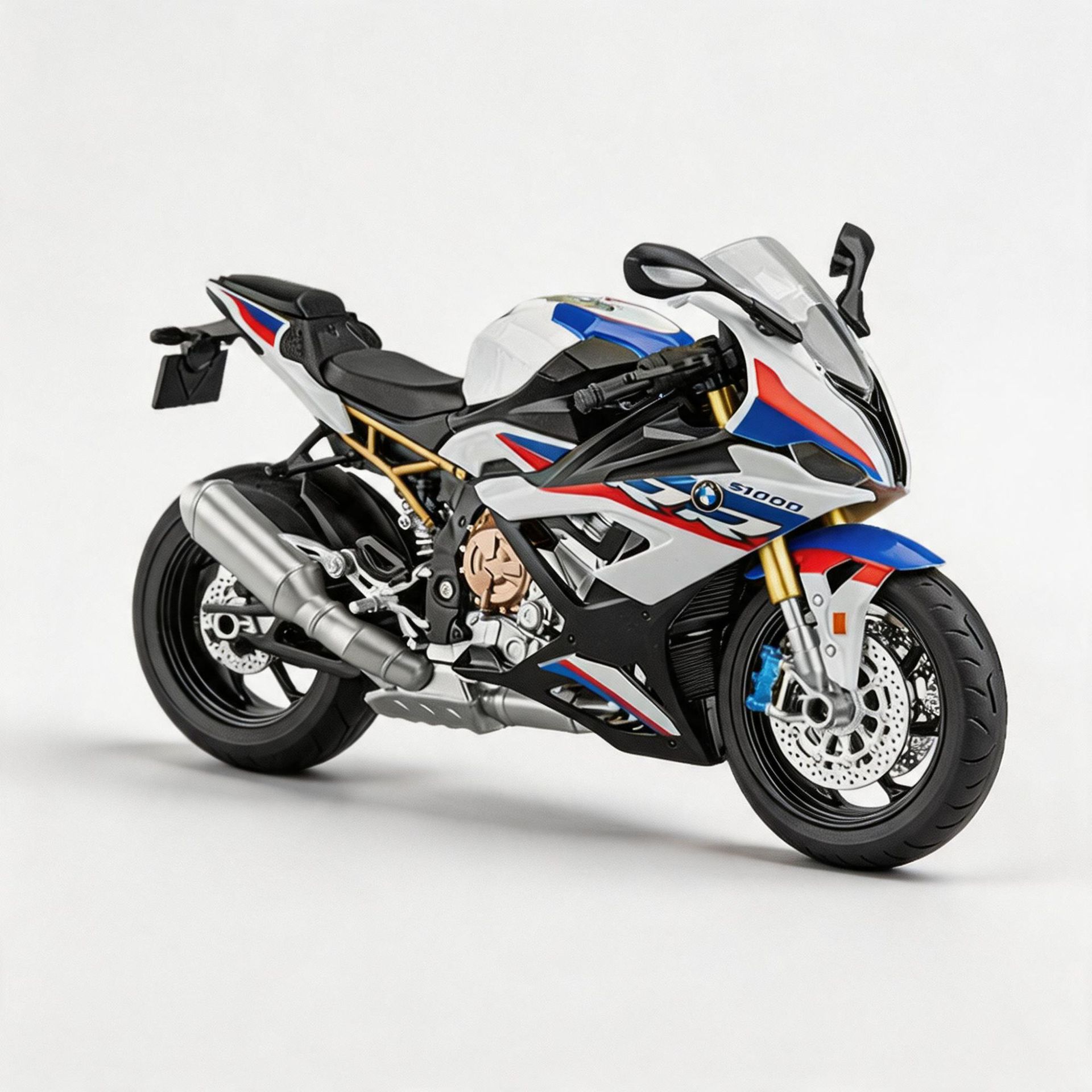 Auténtico autorizado 1: 9 pulverización BMW doble R modelo de automóvil de aleación de pulverización acústica y óptica simulación de regalos creativos para hombres