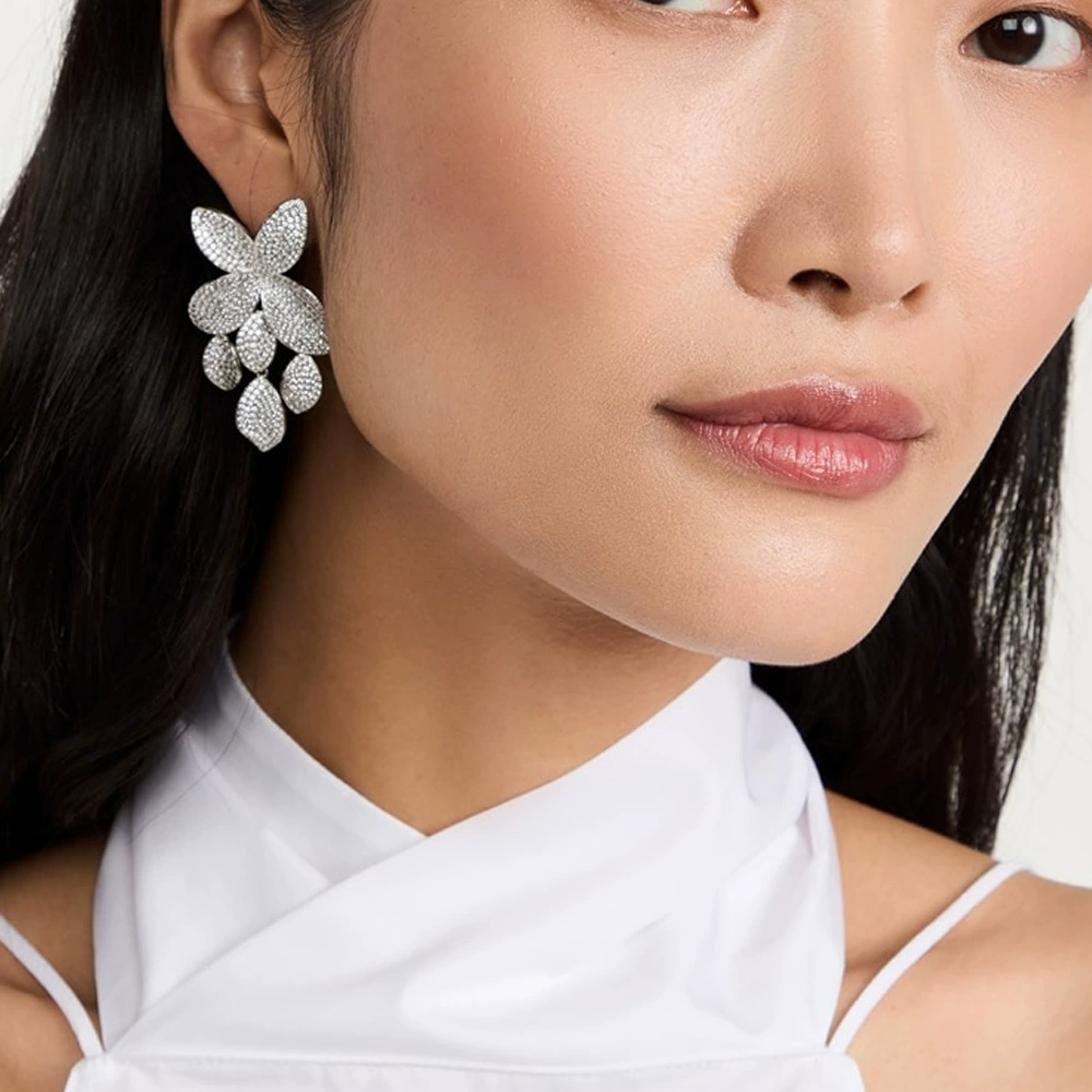 Новые минималистские лепестки серьги гвоздики женский атмосферный высокий смысл