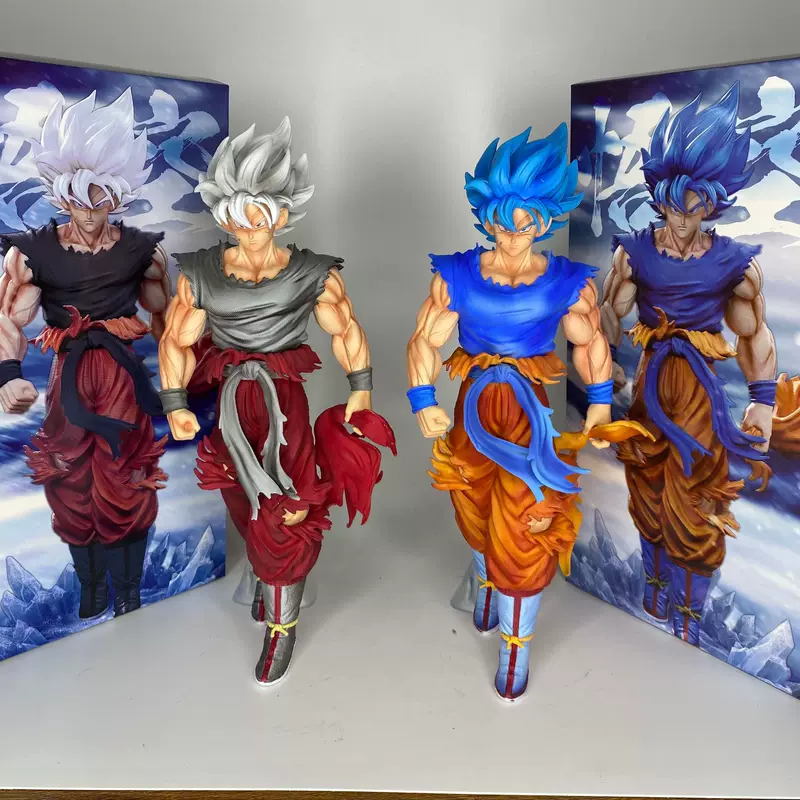 Фигура по серии Dragon Ball Super Blue Goku единственная, синий/еженедельный цвет, модель, украшение в коробке, ручная работа, офисная фигура, оптовая продажа