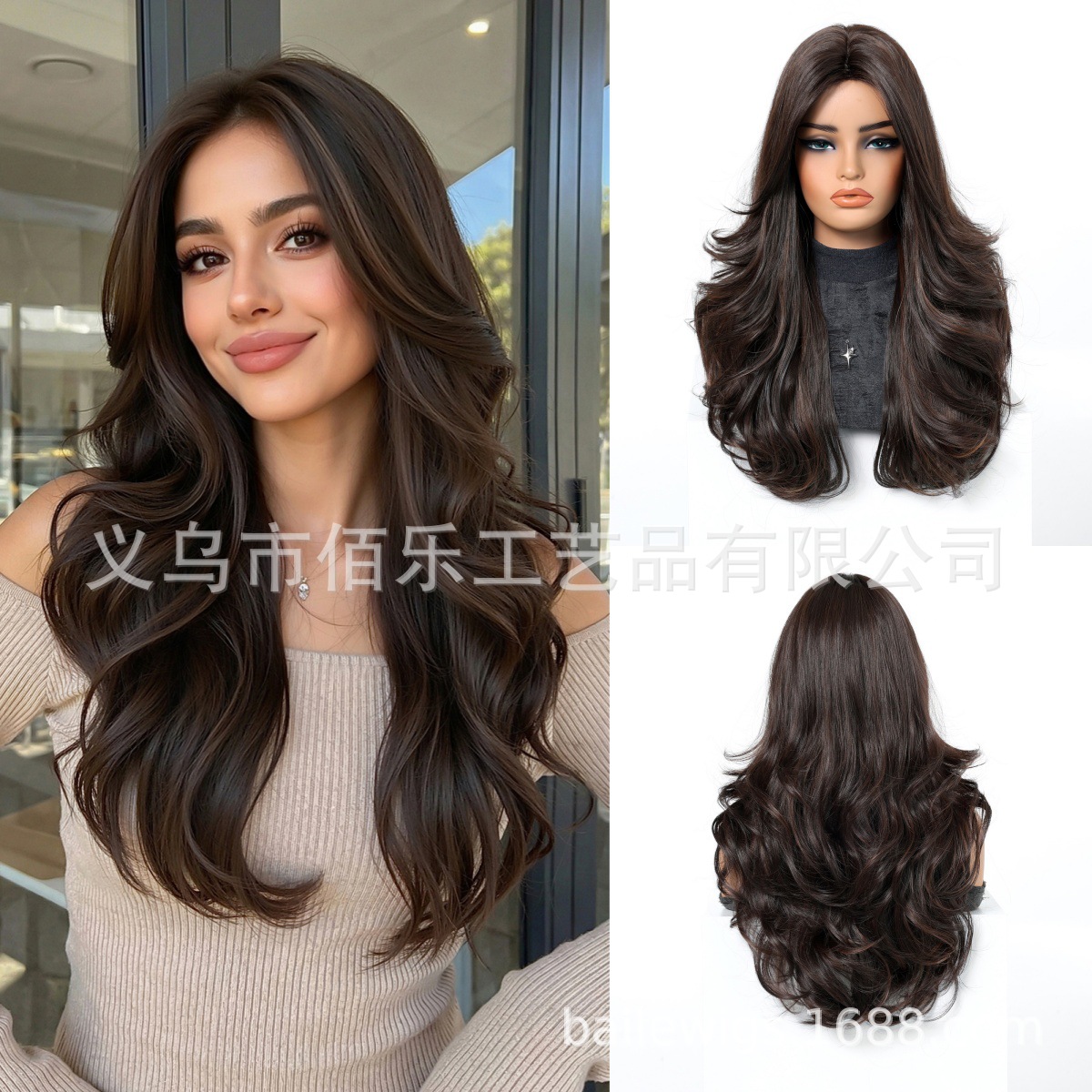 Pelucas de cabello de mujer gris frange largo rizado fibra química pelucas de cabello europeo al por mayor en stock