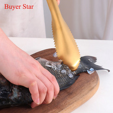 创意不锈钢鱼鳞刨手动多用途快速刮鱼器单钩家用厨房小工具刮鱼鳞