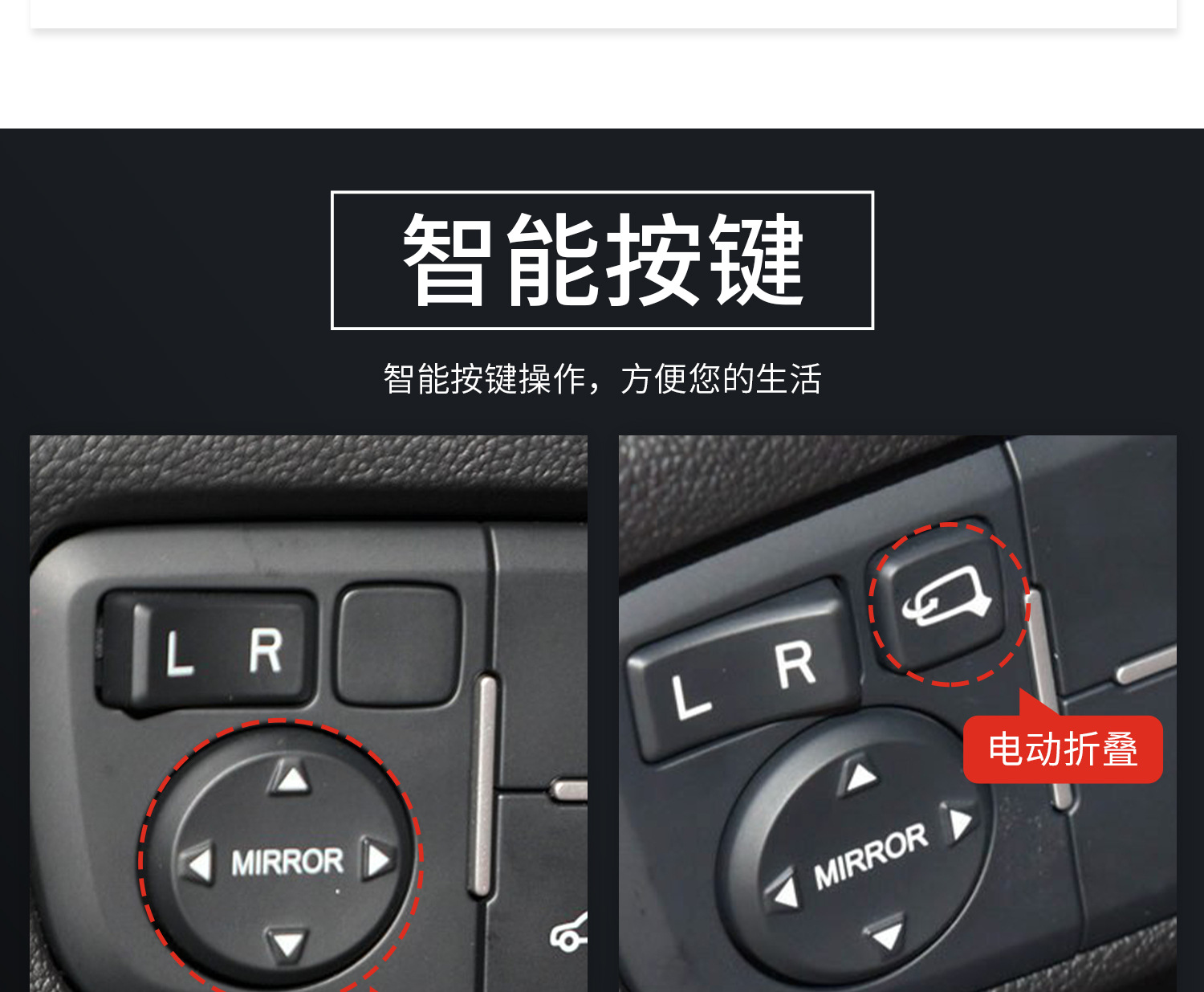 Suitable for Changan Eado 18-19 models, left and right heated folding rearview mirror assembly, complete set of reflectors