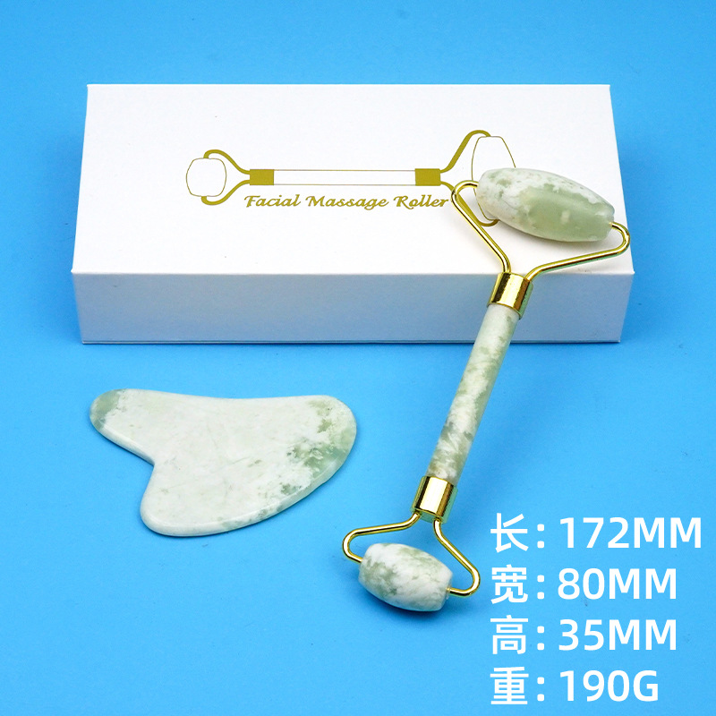 Fábrica al por mayor salón de belleza cuerpo entero espalda raspado masaje cara ojo Jade rodillo raspado tablero combinación traje