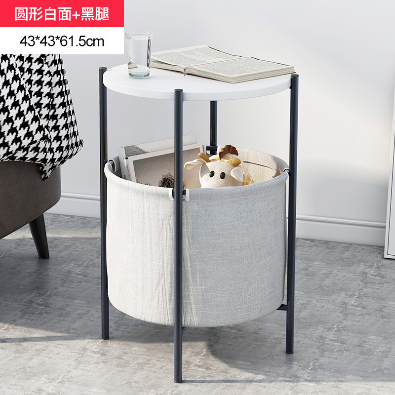 Mesa auxiliar simple moderna creativa pequeña mesa redonda mesa cuadrada mesa de té simple sala de estar dormitorio hogar nórdico sofá lado gabinete