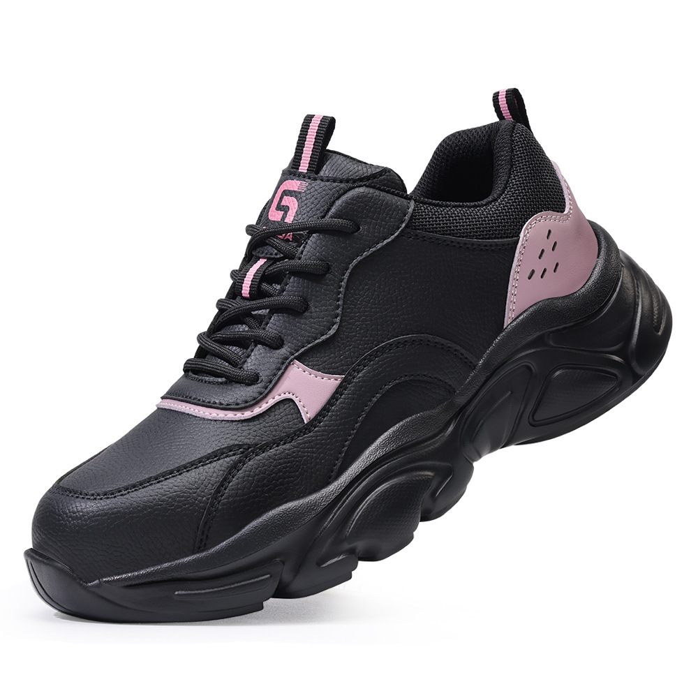 Zapatos de protección laboral de mujer de verano cabeza de acero anti-golpe anti-perforación ligero y cómodo zapatos de seguridad no cansados zapatos de trabajo transpirables image 5