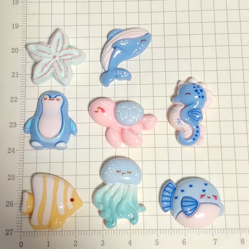 新しい漫画海の魚シリーズ diy ジュエリーアクセサリークリーム接着剤樹脂小物アクセサリー手作り材料卸売|undefined