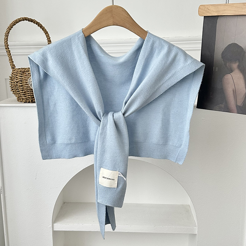 Chal de punto de alta calidad, todo fósforo, delgado, cuello falso, nicho, color sólido, estilo occidental, cintura, chal de moda, chaleco pequeño
