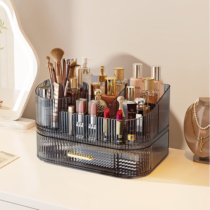 Caja de almacenamiento de cosméticos, tocador para el hogar, lápiz labial de alta capacidad, productos para el cuidado de la piel, estante transfronterizo multifuncional