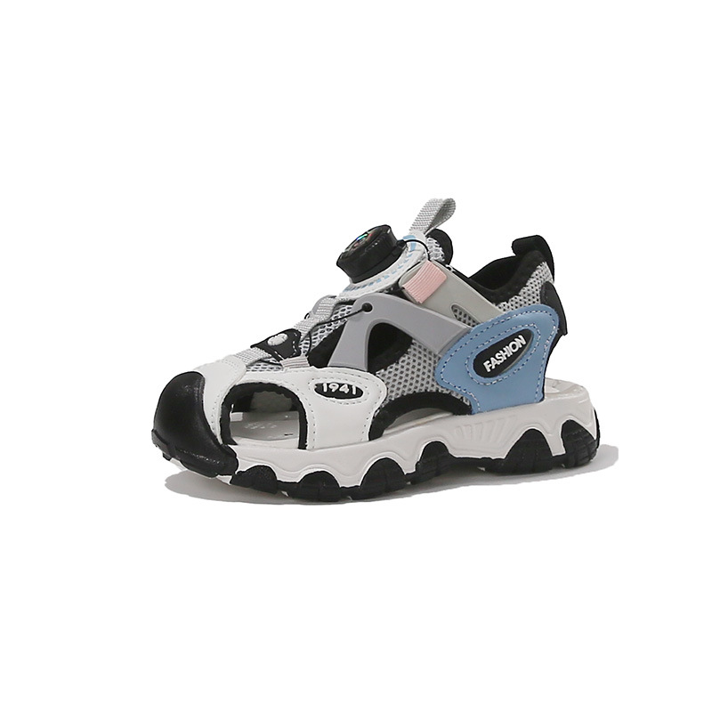 Zapatos de playa para niños verano 2026 nuevo tipo de sandalias de botón hueco para niños sandalias casuales ligeras image 6
