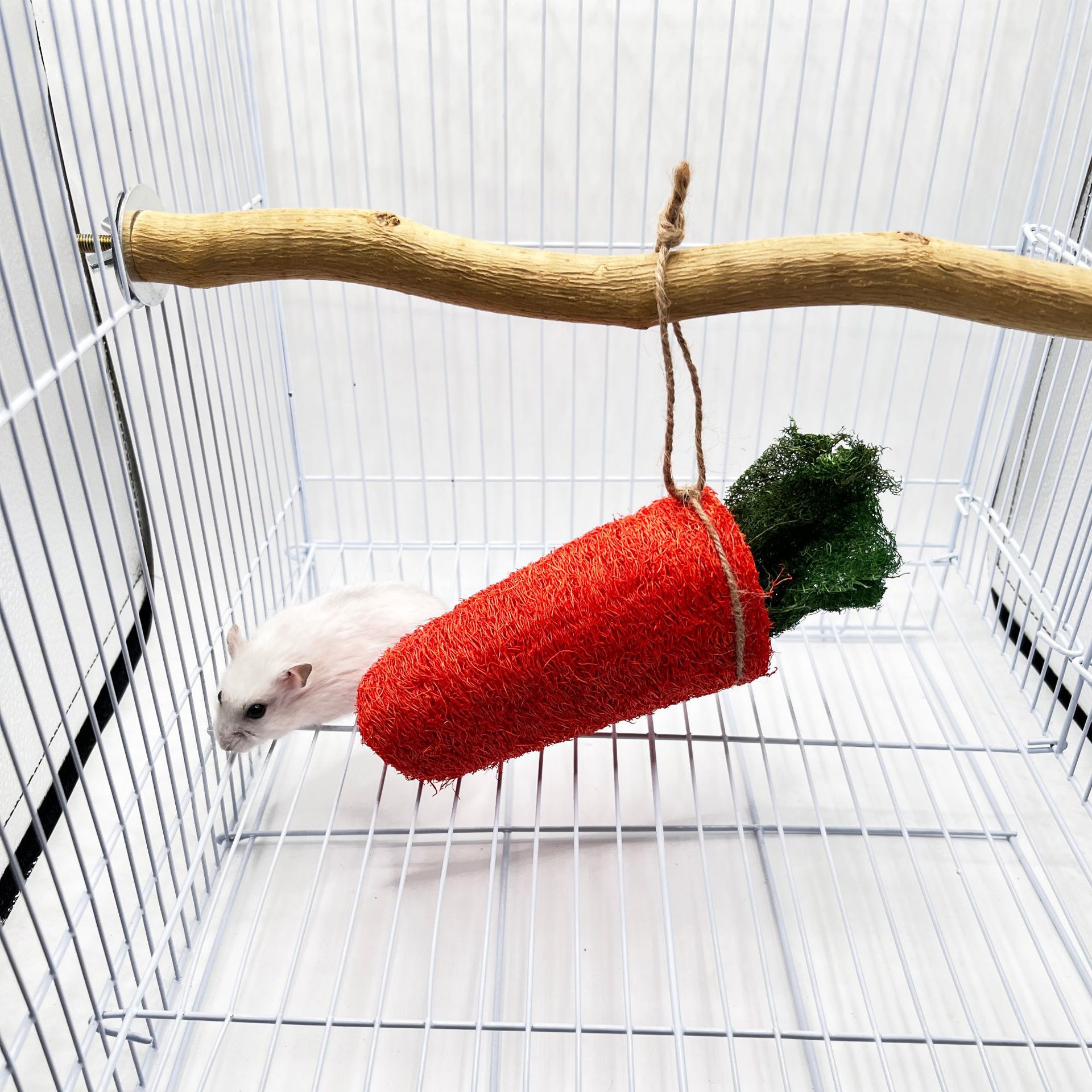 Loofah mascota juguete pequeña mascota molar rábano juguete conejo hámster holandés cerdo mordedura alivio juguete tapado al por mayor