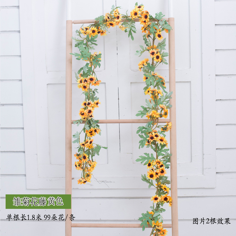 籐プラスチックローズラタン装飾造花結婚式エアコンパイプ巻き取りブロックつる天井壁掛け|undefined