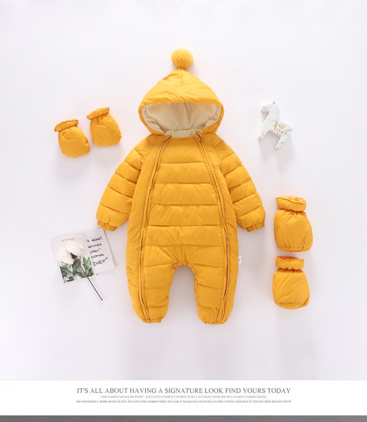 Mode Einfarbig Polyester Baby Strampler display picture 6