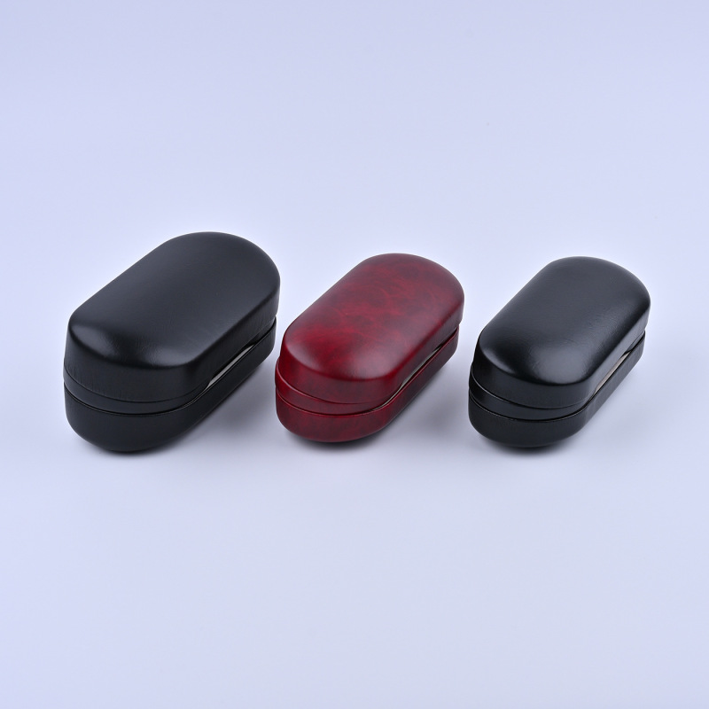 Medium-Sized Glasses Case Frame, Two-In-One Double-Layer Myopia Glasses Case, Universal Anti-Pressure Leather Personalized Storage Box Medium-Sized Glasses Case Frame, Two-In-One Double-Layer Myopia Glasses Case, Universal Anti-Pressure Leather Personalized Storage Box