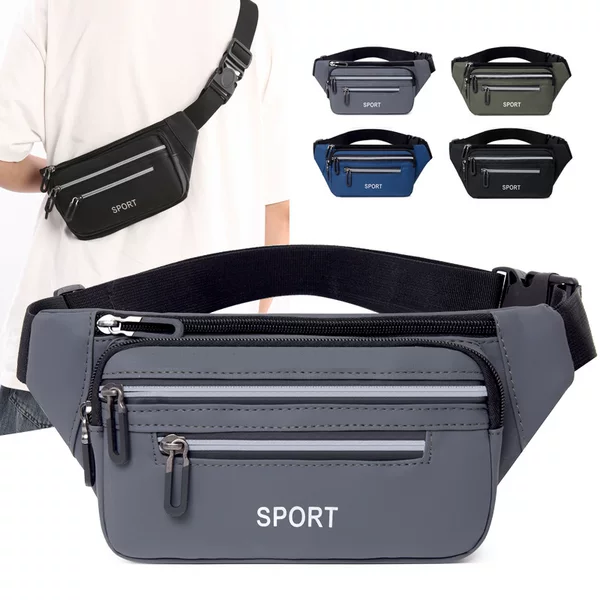 2024 New Niche Men's Crossbody Bag Fashionable Spring and Summer Multifunctional Chest Bag Fitness Outdoor Sports Mobile Phone Waist Bag