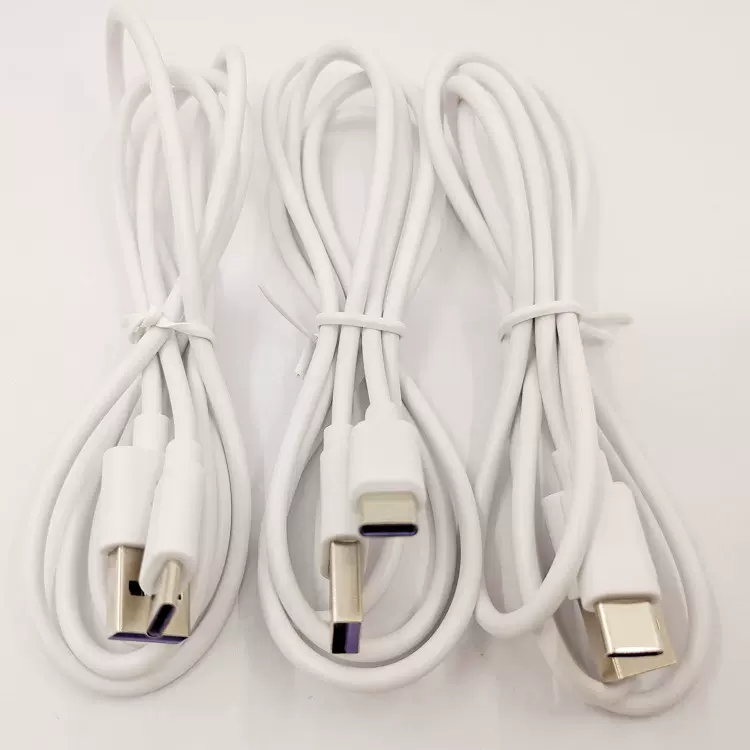 手机中性平板电脑编织数据线白色usb快充线手机充电线