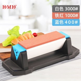 Factory wholesale three-sided oilstone sharpening stone kitchen knife outdoor knife with coarse and fine grinding with base sharpening tool