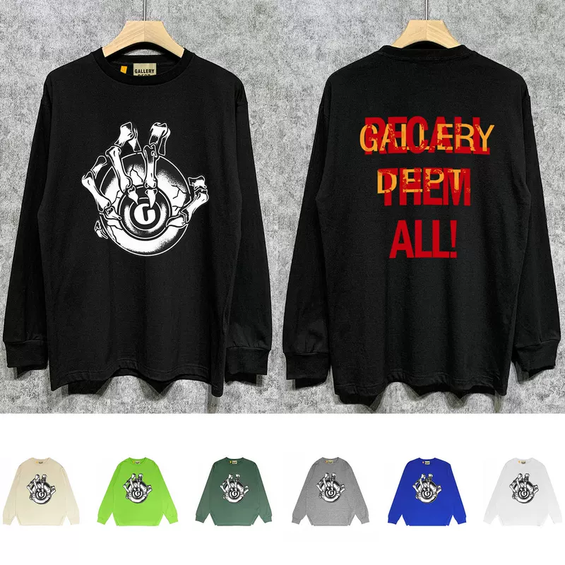 长期有货GALLERY DEPT LONG SLEEVE T SHIRTS欧美潮牌长袖印花T恤