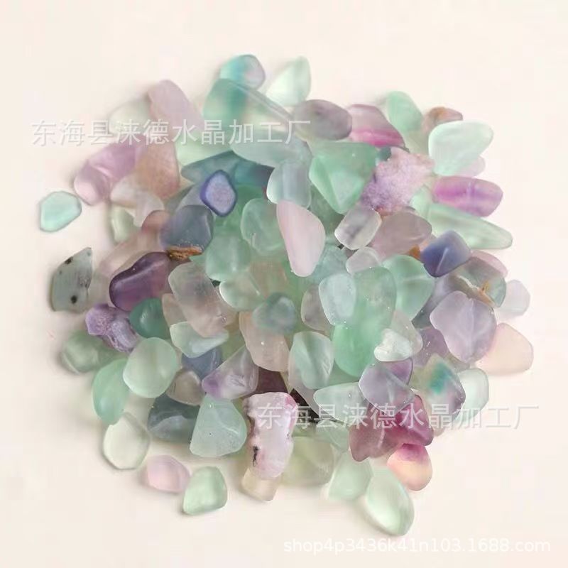 Wholesale Colored Fluorite Gravel, Natural Fluorite Particles, Crystal Raw Stones for Landscaping, Decorative Background, and Demagnetizing Stones