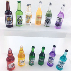小さな瓶のミニミニミニシミュレーション樹脂diyアクセサリー立体酒瓶洋酒白酒微景観置物