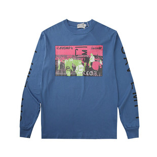 CAVEMPT C E LONG SLEEVE19FWֱ������ӡ���D����Ůͬ���L��T����