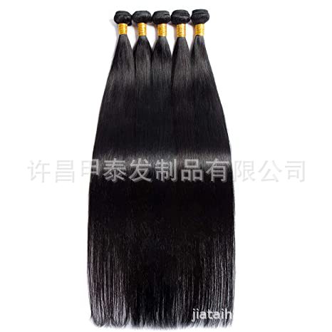 Peluca de cabello humano real Xuchang Jiatai, cabello liso, peluca de cabello humano real de una sola pieza y cabello largo