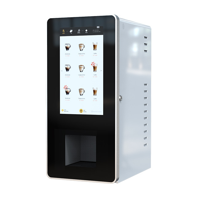 La cafetera instantánea de escritorio Junke es una máquina comercial totalmente automática para café y té con leche, con doble temperatura, frío y caliente, todo en uno.