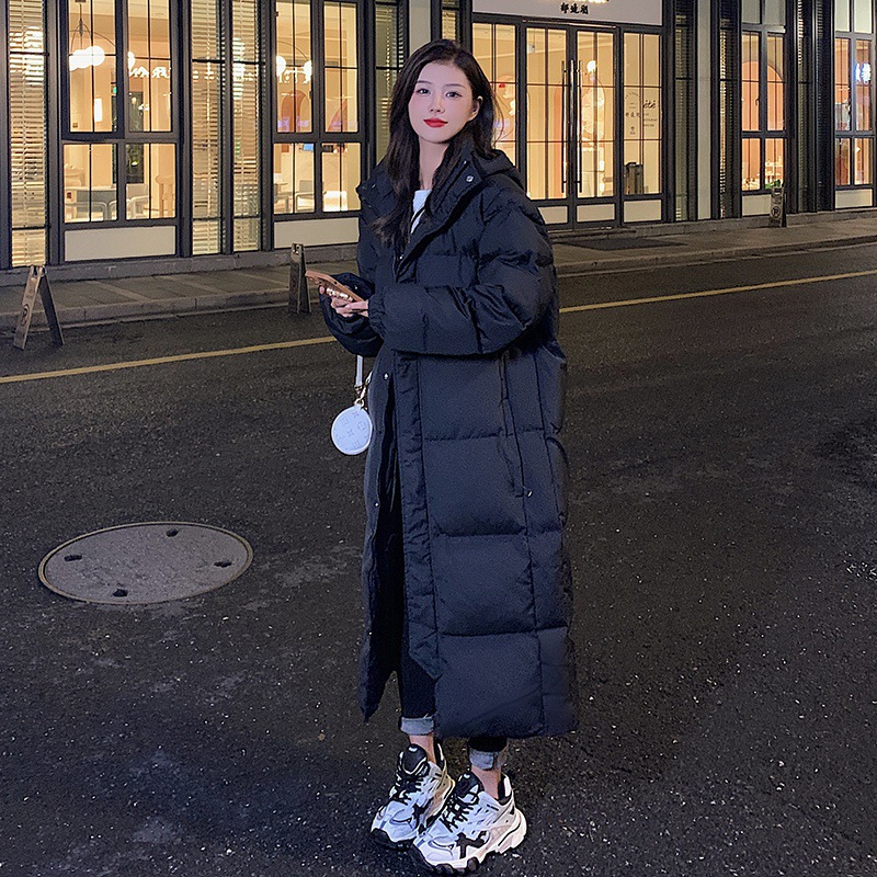 Otoño y invierno de algodón 2023, chaqueta de pluma de mujer, chaqueta larga, nueva chaqueta de algodón larga suelta coreana sobre la rodilla image 9