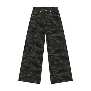 Широкие джинсы (MTLCLOTHES) ретро стиль Гонконг, потертые, свободный длинный подол, повседневные