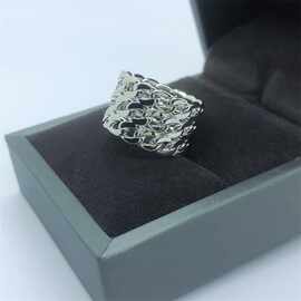 原创朋克复古麻花编织戒指2025年春季新款通用男女手工编织设计