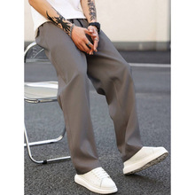 Y 35643 Solid casual pocket cropped pants ��ɫ���пڴ��ŷֿ�