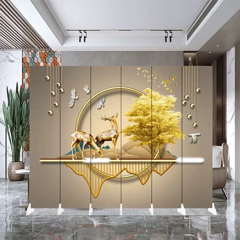 Modern European-Style Folding Screens for Living Room, Bedroom, Office, and Hotel Partitioning Modern European-Style Folding Screens for Living Room, Bedroom, Office, and Hotel Partitioning