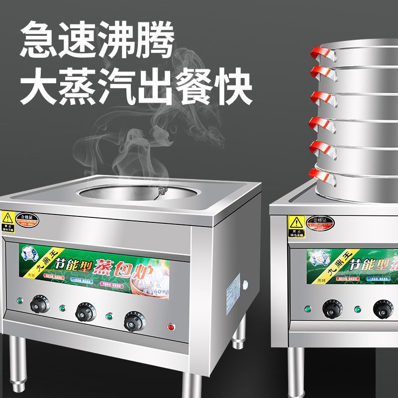 Ahorro de energía multifuncional horno de vapor de vapor de gas comercial de carbón para desayuno de salchichas en polvo en jaula de vapor eléctrico horno de vapor de cabina de vapor