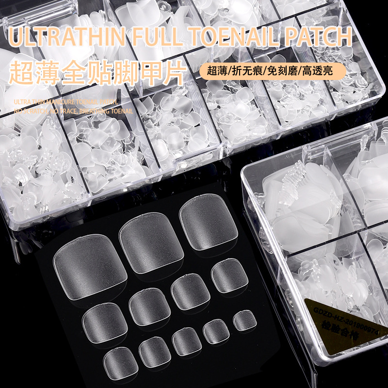 Clavo uña pieza de uñas sin costuras pasta completa parche de Punta transparente alto 500 piezas tallado-libre de molienda ultra-Delgado esmerilado especial para la apertura de la tienda