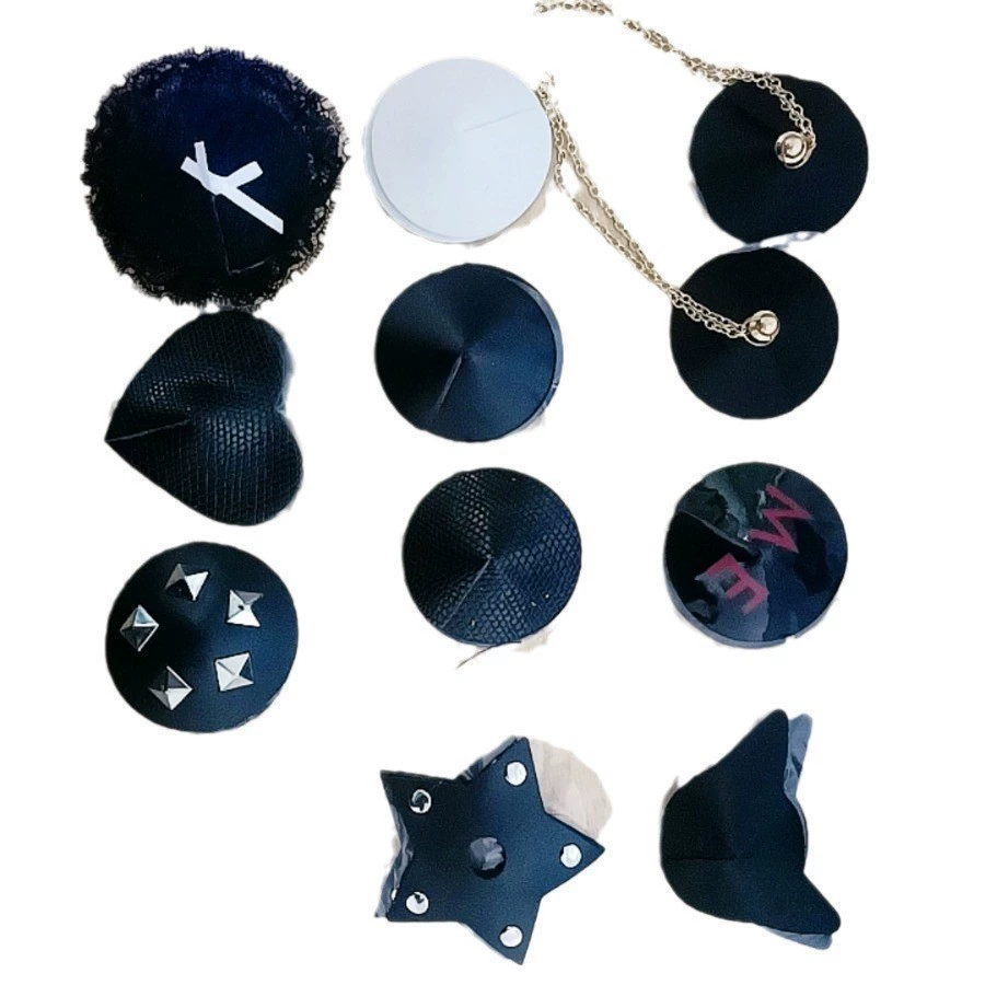 SM трансграничный сексуальный черный цветок с шестью лепестками, бьющий ногти на грудную цепочку