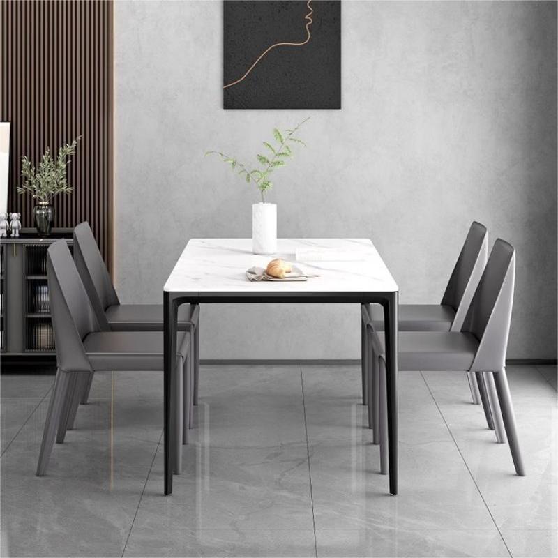 Rock placa mesa de comedor hogar pequeño apartamento luz lujo moderno simple mesa de arroz italiano nuevo minimalista mesa de comedor y silla combinación