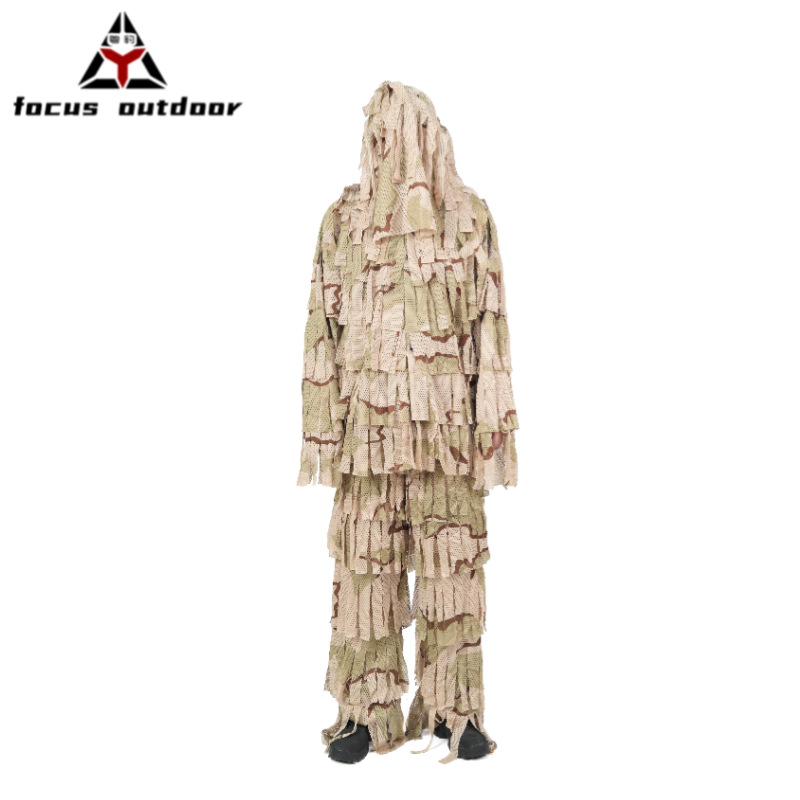 Ropa de camuflaje de terreno del desierto CS entrenamiento deportivo Geely ropa de poliéster respirable anti-desgarro ropa de observación de aves fotografía al aire libre