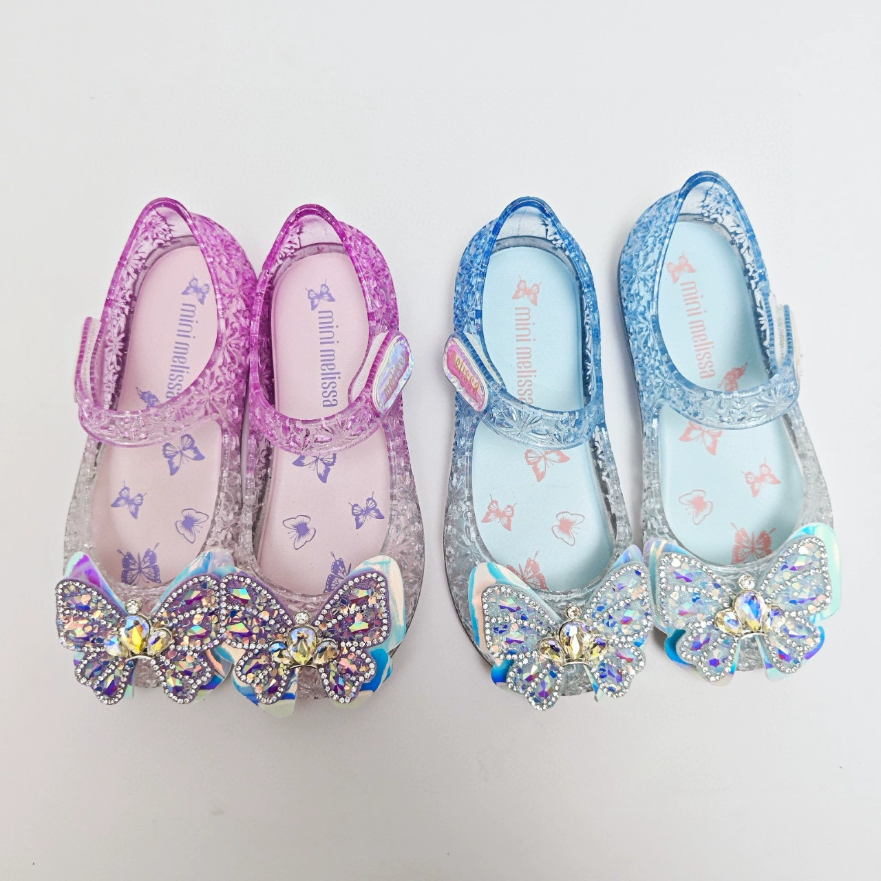 25 лет новых детских туфель Melissa, детские туфли Melissa с бабочками из страз, ароматные пляжные туфли, женские сабо для девочек