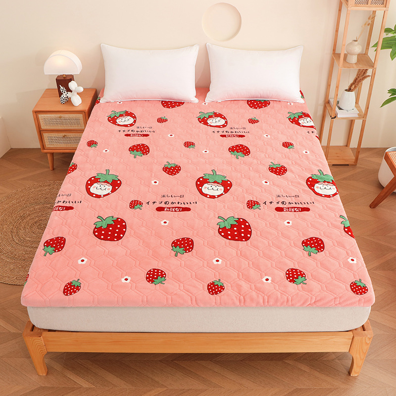 5cm Removable and Washable Milk Velvet Winter Floor Mat Tatami Coral Velvet Mattress Student Bunk Bed Bedding