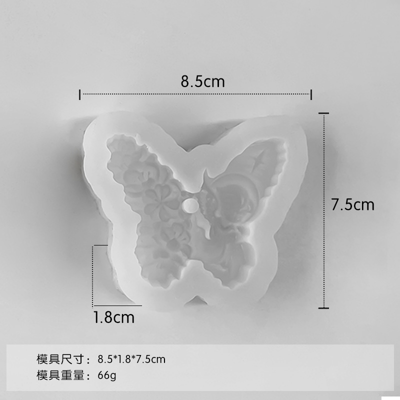 Jiahuimei Flor Mariposa silicona molde DIY fragante piedra epoxi colgante decoración aromaterapia vela haciendo