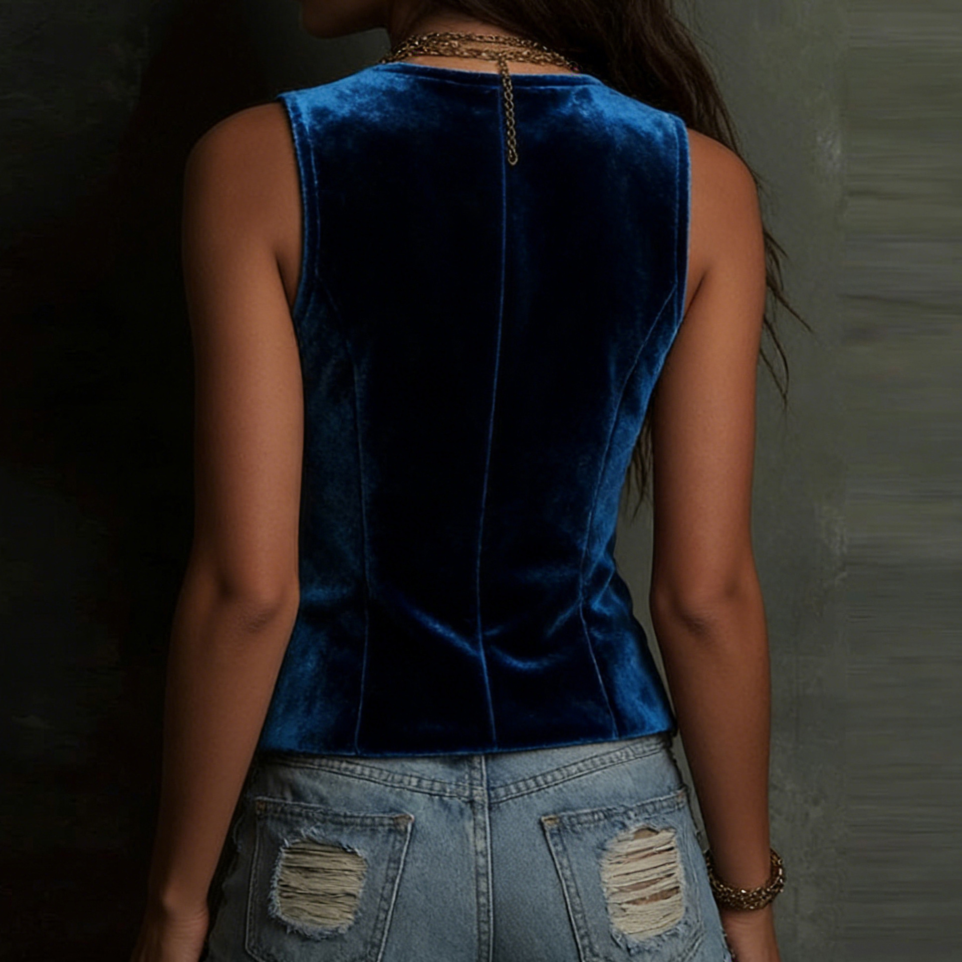 Essential V-Neck Sleeveless Vest For Women, Lightweight Button-Front Layering Tank Top, Versatile Casual And Office Wear_ecoleips.com
