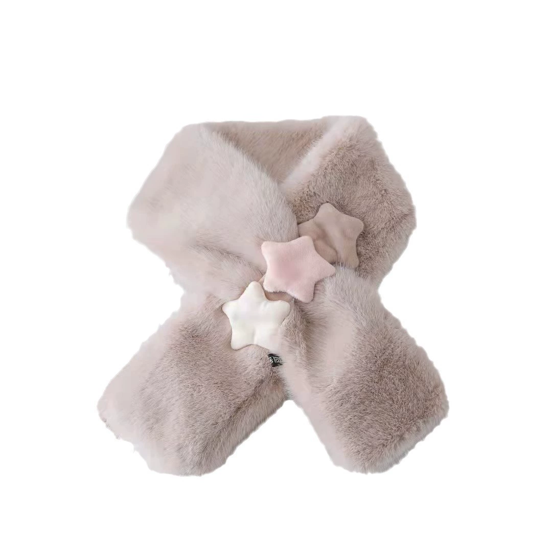 Demi-season cute keep warm brand scarf, increased thickness