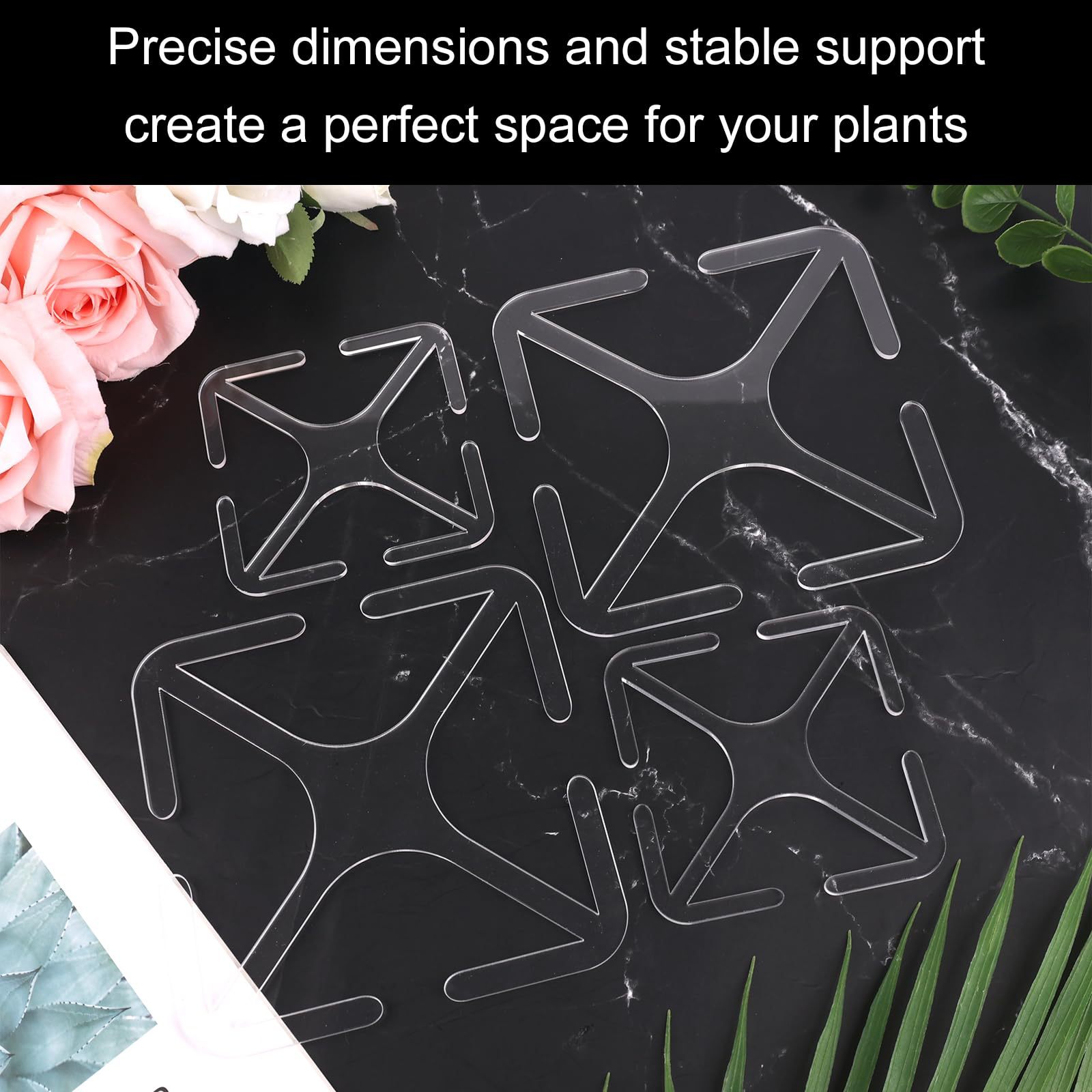 (2개) 국경 간 2024 새로운 식물 등반 줄기 브래킷 식물 등반 극 브래킷 꽃 줄기 바인더