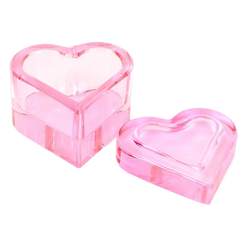 Nuevo arte de uñas de alta calidad transfronteriza con tapa taza de cristal en forma de corazón taza de lavado Cristal líquido arte de uñas taza de cristal