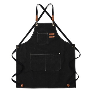 Thick canvas apron kitchen coffee salon work wholesale woodworking gardening Denim strap cotton waist