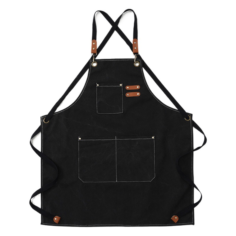 Delantal de lona gruesa cocina café salón trabajo al por mayor carpintería jardinería Denim Correa cintura algodón