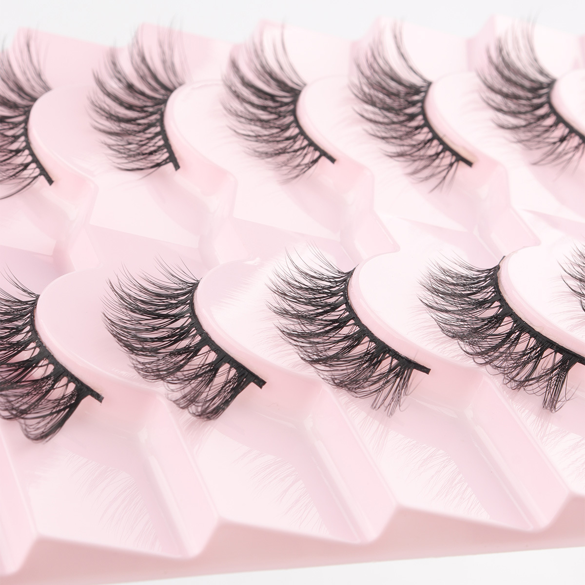 Pingdu nuevo tipo de pestañas falsas estereoscópicas, pestañas falsas hechas a mano, injerto natural, pestañas falsas al por mayor