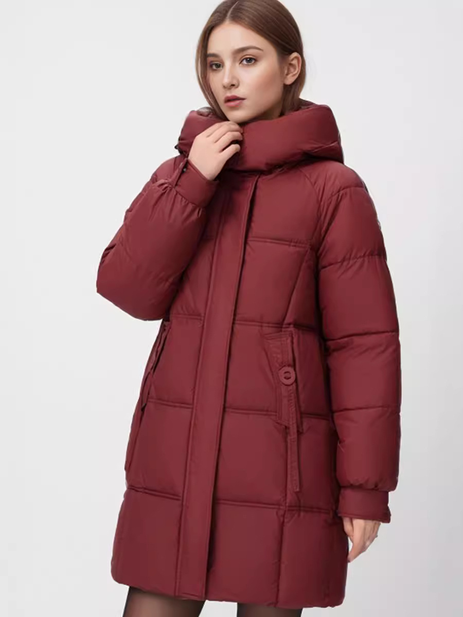 Abbigliamento da donna Giacca calda giacca di cotone per donna di media lunghezza 2024 nuova giacca invernale con cappuccio di alta qualità e ampia_voghion.com