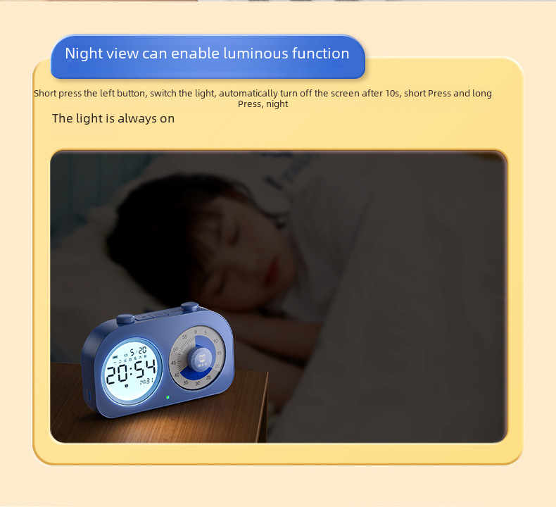 Cat Prince Visual Timer for Children Learning Special Self-discipline Timing Office Time Manager Alarm Clock